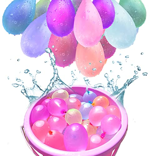 444 Stück Wasserbomben Selbstschließend Bunt Gemischt Wasserballons 60 Sekunden Schnellfüller Wasser Luftballons selbst verschließend ohne Knoten für Wasserspiele Sommer Party