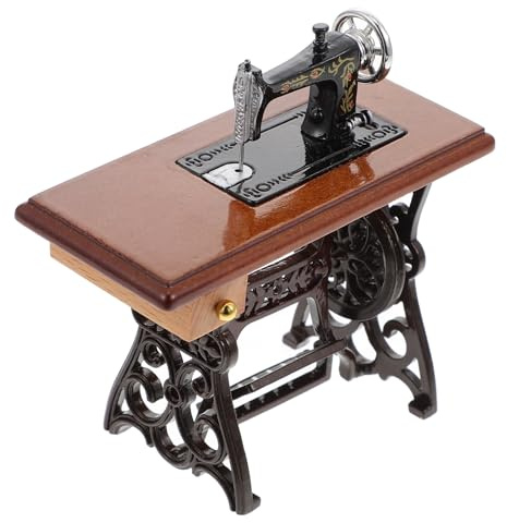 Alipis Miniature Sewing Machine Dollhouse Accessory 1 12 Scale Tailor Toy Mini Sewing Machine Ornament for Mini House Furniture Decor