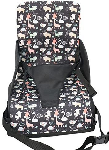 Cojín asiento para niños pequeños, asiento para mesa comedor, asiento elevador, asiento elevador para niños con hebillas seguridad