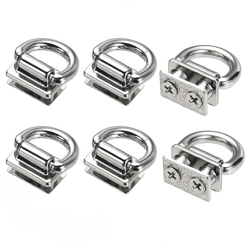 Naisfei 6 anillos D, conector metal anillo D, hebilla soporte puente bolso 18 mm, tornillos bolsas bricolaje, llaveros, bolsos, accesorios