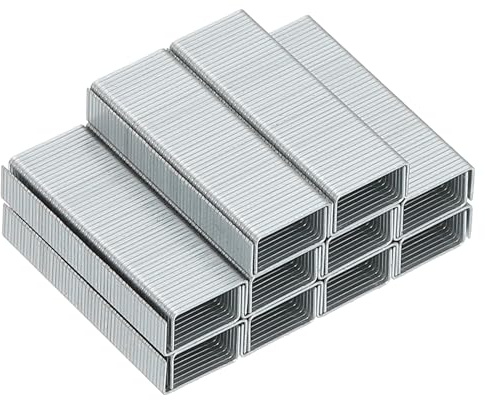 M&G nr.10 häftklamrar för häftapparat, 5 000 st (1 000 st per låda) minikäftklamrar för häftapparat # 10 smidig häftning för hemmakontor, silver
