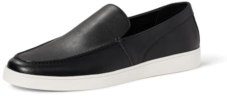 Amazon Essentials Zapatillas Tipo mocasín sin Cordones Hombre, Negro Cuero de Imitación, 45 EU
