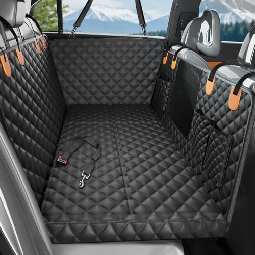 Dog Car Seat Cover Hard Thickened upgraded Bottom Hammock can 400lbs | Back Seat Cover for Dogs with Waterproof/Anti-slip/Scratch-Resistant. Fit Traveling with Hold BigPets in Cars/SUV