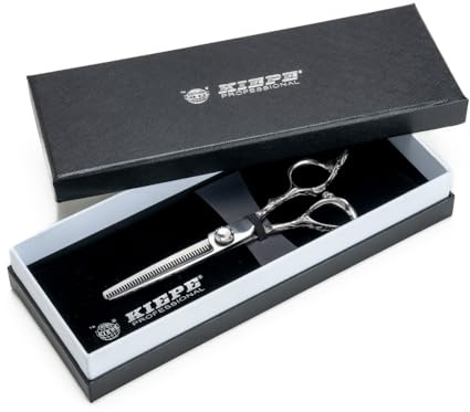 Kiepe 2817T40 Monster Cut Tijera profesional de entresacar 6 pulgadas con 40 dientes – Tijera Convex Razor con 40% de ratio de corte para control preciso del volumen, Made in Italy