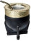 Tazza opaca imperiale argentino Premium - realizzata in acciaio inox termico - esterno in pelle nera con bordo in alpaca lavorato a mano, opaco artigianale (abbattuto)