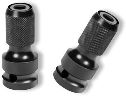 Wjelet 2 Stück Schlagschrauber Bit Adapter, 1/4 Zoll Bit Adapter1/4, 1/2 Zoll Bite Adapter, Sechskantschaft Bits Adapters Schlagschrauber Zubehör für Schlagratschenschlüssel Schraubendreher