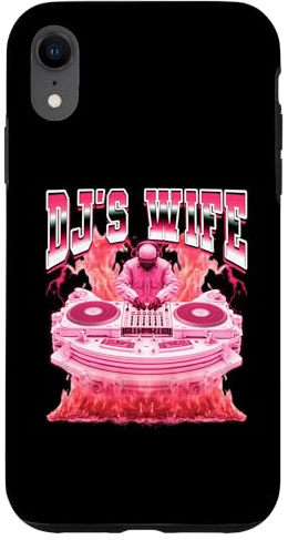 Tocadiscos DJ's Wife Disc Jockey Estilo Bootleg de los 90 Carcasa para iPhone XR