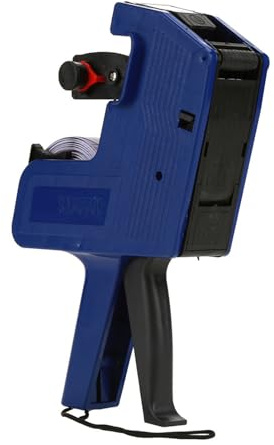 YWBL-WH Prislappspistol, Plastprispistol MX-5500 Etikettmaskin, 8-siffrig Prislapp Gun Retail Tool Inkludera Etiketter och Bläckpåfyllning med Solid och Vacker Design för Smidig och Exakt Drift (Blå)