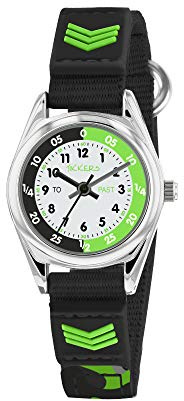 Tikkers Jungen Analog Quarz Uhr mit Textil Armband TK0154, Gurt