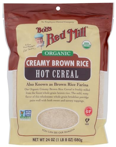 Bob's Red Mill Organic Brown Rice Hot Cereal, 24oz (Pack of 1) - Non GMO, Whole Grain, Vegan, Kosher