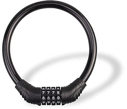 Bike Lock, Heavy Duty Cable Bicycle Lock, High Security 4 Digits Codes Cycling Chain Locks, Combination Chain Lock for Mountain Bike Bicycle Scooter Electric Vehicles Gate Fence Motorbike