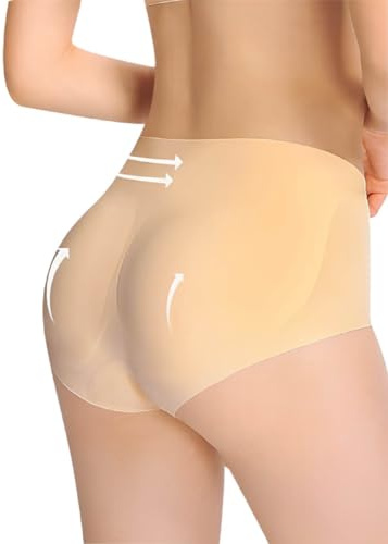 Mystic Curves Braga Moldeadora Elástica Beige Ligeramente Acolchada Discreta para Mujer (FR/ES, Letras, L, Regular, Regular, Beige)