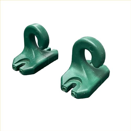 FRAMIG® Coppia di Ganci per Tende da Sole a Caduta | Attacchi per Terminale Tenda da Balcone e da Giardino | Fissaggio a Pavimento o Ringhiera | Accessori per Tende da Sole | VERDE