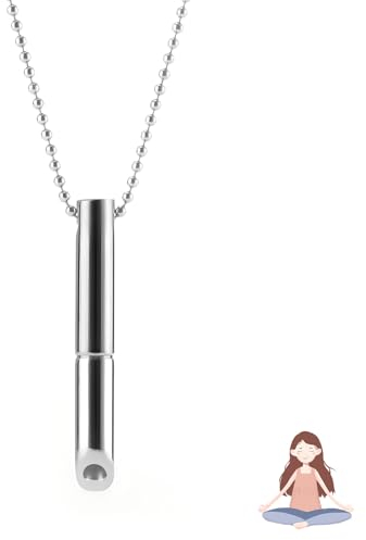 HSLPSM 1 Stück Halskette Rauchfrei, Rauchentwöhnung Kette Atemkette, Hilfsmittel Raucherentwöhnung Panikattacken, Stressabbau Halskett, Angst Gegen Atemhalskette, Hilfsmittel Raucherentwöhnung