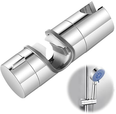 Supporto Doccia Regolabile 22-25 mm, Saliscendi Doccia, Supporto Soffione Doccia Conmorsetto, Supporto Porta Doccino in ABS Cromato