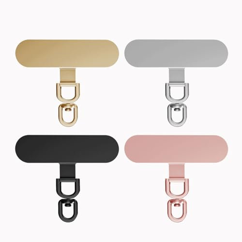 GlamRays Universal mobiltelefon hänglappar & metall mobiltelefon lappar – självhäftande universell mobiltelefonrem fästen för mobiltelefon remmar