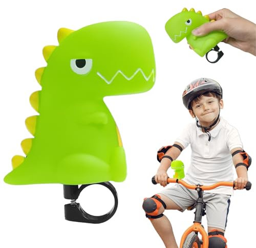 Chingcoo Timbre de bicicleta de dinosaurio para niños, claxon, bicicleta infantil, dinosaurio, bicicleta, claxon, bocina para niños, niñas