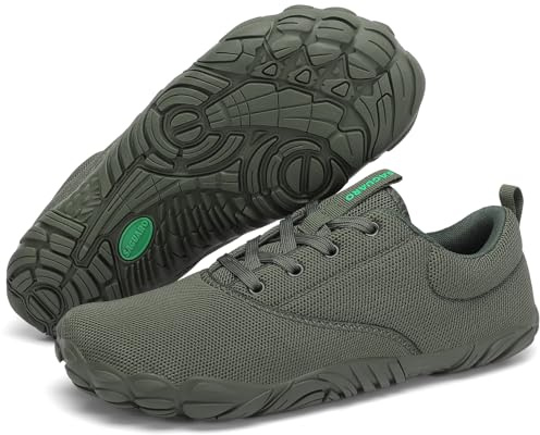 SAGUARO Unisex minimalistiska lätta och halkfria barfotskor, storlek 36–48, Furu, 42 EU