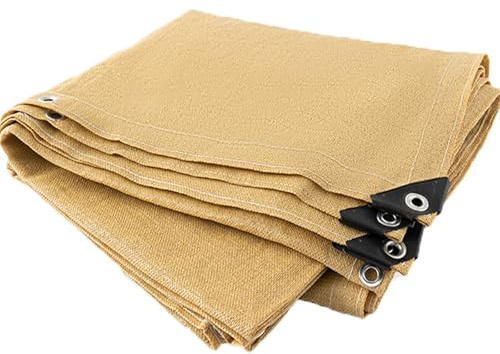 Toldo rectangular beige para balcón e invernadero, protección UV, bloqueador de luz solar, diseño transpirable para circulación de aire, toldo de patio al aire libre