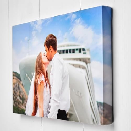 SwiftprintUK Personalised Canvas Photo Print 31x21cm – Custom Photo on Canvas – Upload Your Picture – Wall Art Gift for Home, Birthday, Anniversary, Wedding