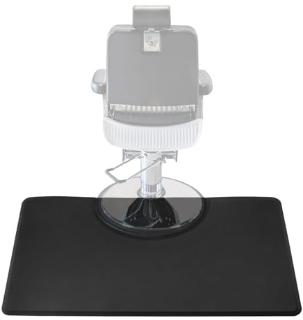 YEITBY Tappetino da parrucchiere, 150 x 90 cm, anti-affaticamento, spessore 18 mm, in poliuretano e PVC, con taglio rotondo, bordi smussati per proteggere da inciampare, antiscivolo