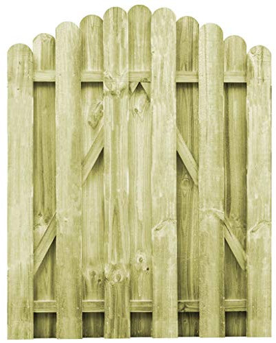 Festnight Portail de Jardin en Bois Portillon de Jardin Cloture Exterieur terrasse 100 x 125 cm (l x H)