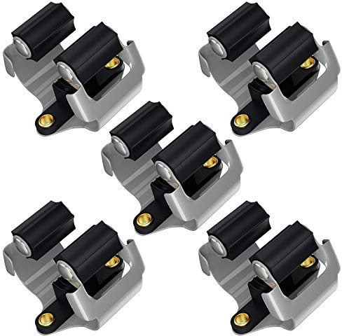 LOVEXIU Accroche Balai, 5 PCS, Broom Holder Ajustable, Porte Outils Mural antidérapant, Placard à balais Multifonction pour Cuisine, Jardin, Garage, Bureau