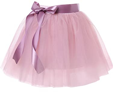 Tüllrock Kinder Tütü Rock Ballettrock Minirock Tanzkleid 7 Lagen Petticoat Ballettkleid für Partys Tanzen Kostüme Fasching Halloween 2-8 Jahre