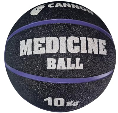 CANNON - Balón Medicinal, 6-10 KG, Crosstraining, Entrenamiento. Durabilidad Premium. Hogar y Gimnasio (10 KG)