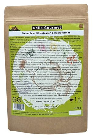 Infusi alla Frutta e Tisane | Qualità Premium | Prodotto in Italia (Tisana - Erbe di Montagna - 75 g)