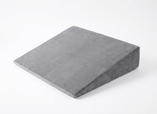 Ergonomisk kilkudde med minnesskum – Refluxkudde för halsbränna och GERD, lyftkudde för rygg och ben, för säng och soffa (Kavaline Evare för Triangulär etta, 68x80x16 cm)