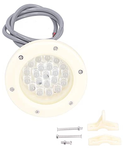 LIYJTK Lámpara de proyección de luz subacuática 21LED 5W para decoración de iluminación de paisaje acuático de fuente 220V (Blanca)