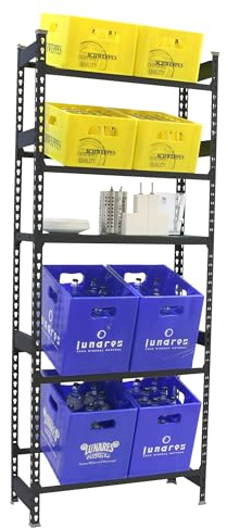 Simon Rack Estantería Cajas de Bebidas, 8 Cajas, 2000x800x300 mm, 5 Alturas, 100 kg de Punto Flexión, Estantería para Bebidas, Antracita - Simonbottle