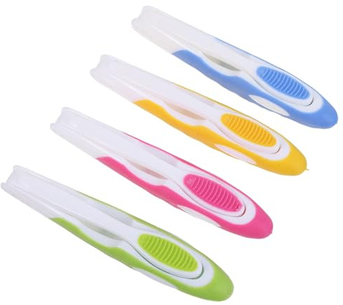 TEHAUX Lot de 4 Brosses à Dents Pliables de Voyage avec Poils Souples Compactes et Légères Brosses Portables pour Camping Hôtel et Soins Bucco-Dentaires en Déplacement