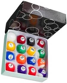 lopituwe Tillbehör för små biljardbord, mini-biljardbollar, set med 16 färgglada bollar, barn inomhus, spelrum, harts, rekreation, kul för barn, biljard, barnleksak, present, 38 mm