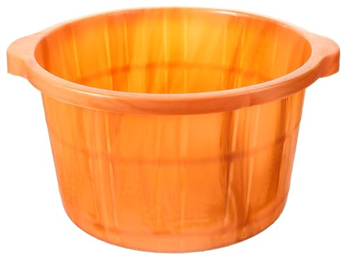 CATIEBYE Vasca per Bagno Piedi in Plastica Effetto Legno, Resistente e Pratica, Bacinella Grande per Massaggio e Uso Domestico, per Donne