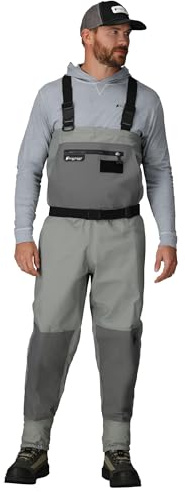 FROGG TOGGS Men's Hellbender Pro Waterproof Stockingfoot Fishing Chest Wader for Fishing, Gray, X-Large