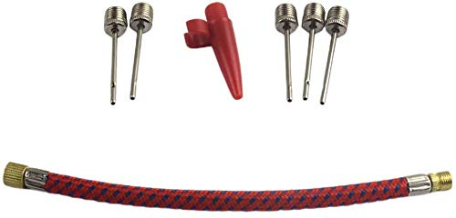 Gummi-Pumpenverlängerungsschlauch für Fahrradpumpen, Hochdruck, Schrader, amerikanisches Ventil, Ballnadel, Adapter, Luftmatratzen-Spielzeug, 16 cm