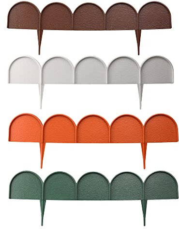 Lawn Edging, 10-metre Flexible Garden Edging, Plastic Flower Ben Edging, Easy Installation, Flexible Material (Brown)