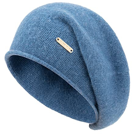 QUEENFUR Knit Slouchy Beanie Hats for Women Cashmere Ski Cap Knitted Wool Soft Warm Winter Hat