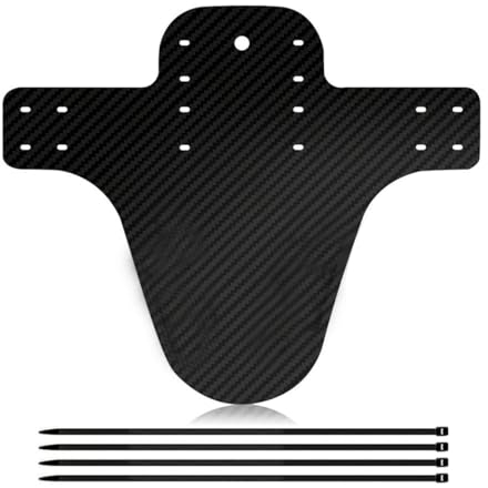 BOBOZHONG Guardabarros MTB,Guardabarros Bicicleta Montaña,MTB Mudguard Delantero y Trasero,Mudguard,Guardabarros para MTB,con 4 Bridas de Cables(Negro)