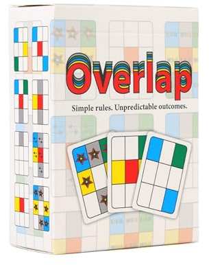 Niche Nation Games Overlap - Award-Winning Deceptively Simple Strategy Card Game for Adults and Families - 2 Player Game or Up to 8 Players - Easy to Learn Mensa Recommended Brain Game