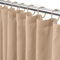 Eazzier Bath Beige Stoff Duschvorhang oder Futter, Waffelgewebe Leichtes Hoteltuch Duschvorhänge für Badezimmer, Blattmuster Dünner Badvorhang im Set mit 12 Kunststoffhaken, 183 x 200 cm