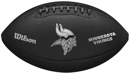 Wilson NFL Team Metallic Premiere Minnesota Vikings Ball WF4015821XB, Unisex American Football Balls, Black, 9 EU