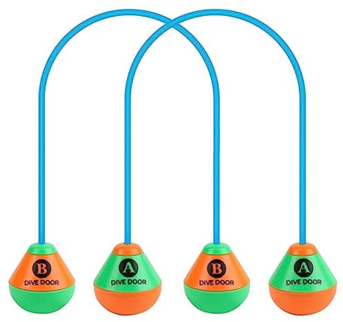 YROHGKPN Lot de 2 anneaux de plongée à travers la porte - Jouet de piscine pour adultes et enfants par anneaux - Jouet sous-marin - Natation en plastique - Portail de natation - Accessoires