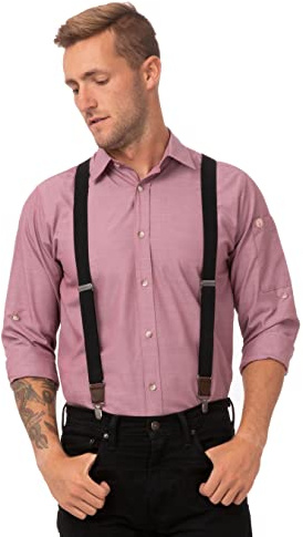 Chef Works Unisex Pant Suspenders, Black, One Size