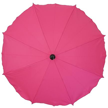 Skyline Ombrelle Parapluie pour Poussette Universelle Accessoire Zertifikat Anti UV 50+ Protection Soleil Adaptateur Parasol Diamètre 63 cm Rose foncé