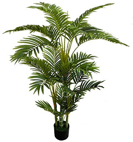 Seidenblumen Roß Arekapalme Deluxe 130cm DA Kunstpalmen künstliche Palmen Arecapalme Dekopalme