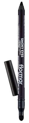 Flormar Smoky Eyes Waterproof Eyeliner 005 Deep Purple, Kajalstift mit Schwamm-Applikator, matt, hochpigmentiert, wasserfest & wischfest, mit Baumwollsamenöl, für Smokey Eyes, 1,14 g