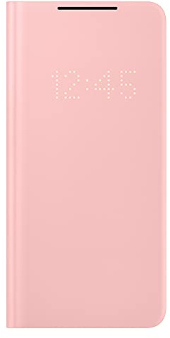 Samsung LED View Smartphone Cover EF-NG996 für Galaxy S21+ 5G Handy-Hülle, LED-Anzeige, Kartenhalterung, Pink